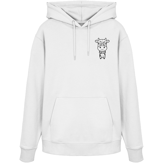 Annoyed Cow Statement-Print – Weiss Hoodie | GÖRL Bio-Baumwolle, DTF-Druck in DE