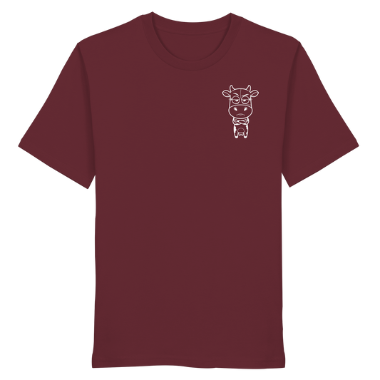 Annoyed Cow Statement-Print – Burgundy Bio Shirt | GÖRL Bio-Baumwolle, DTF-Druck in DE
