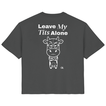 Annoyed Cow Rücken-Print – Anthracite Fitted Shirt | GÖRL Feminist Statement Wear Berlin