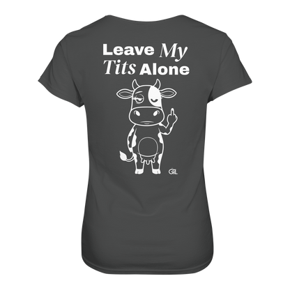 Finger Cow Rücken-Print – Anthracite Fitted Shirt | GÖRL Feminist Statement Wear Berlin