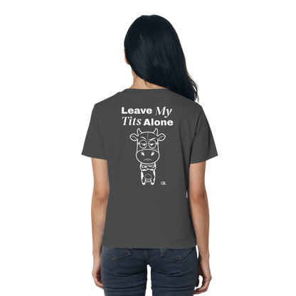 Annoyed Cow Rücken-Print – Anthracite Fitted Shirt | GÖRL Feminist Statement Wear Berlin
