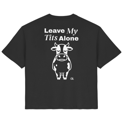 Angry Cow Rücken-Print – Schwarz Fitted Shirt | GÖRL Feminist Statement Wear Berlin
