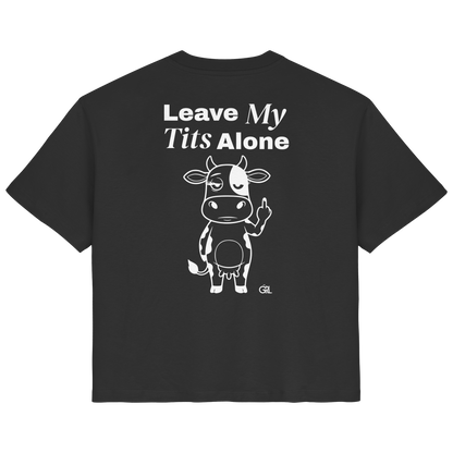 Finger Cow Rücken-Print – Schwarz Fitted Shirt | GÖRL Feminist Statement Wear Berlin