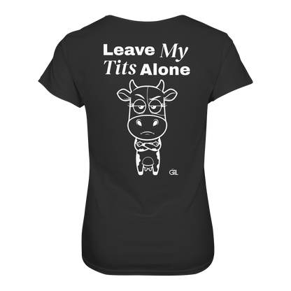 Annoyed Cow Rücken-Print – Schwarz Fitted Shirt | GÖRL Feminist Statement Wear Berlin