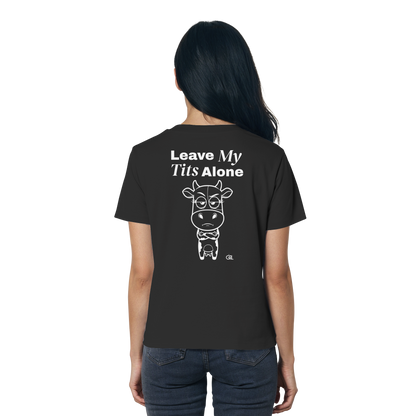 Annoyed Cow Rücken-Print – Schwarz Fitted Shirt | GÖRL Feminist Statement Wear Berlin