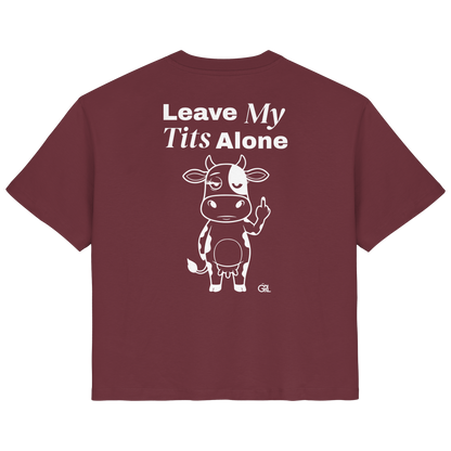 Finger Cow Rücken-Print – Burgundy Fitted Shirt | GÖRL Feminist Statement Wear Berlin