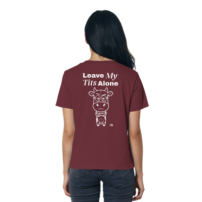 Annoyed Cow Rücken-Print – Burgundy Fitted Shirt | GÖRL Feminist Statement Wear Berlin