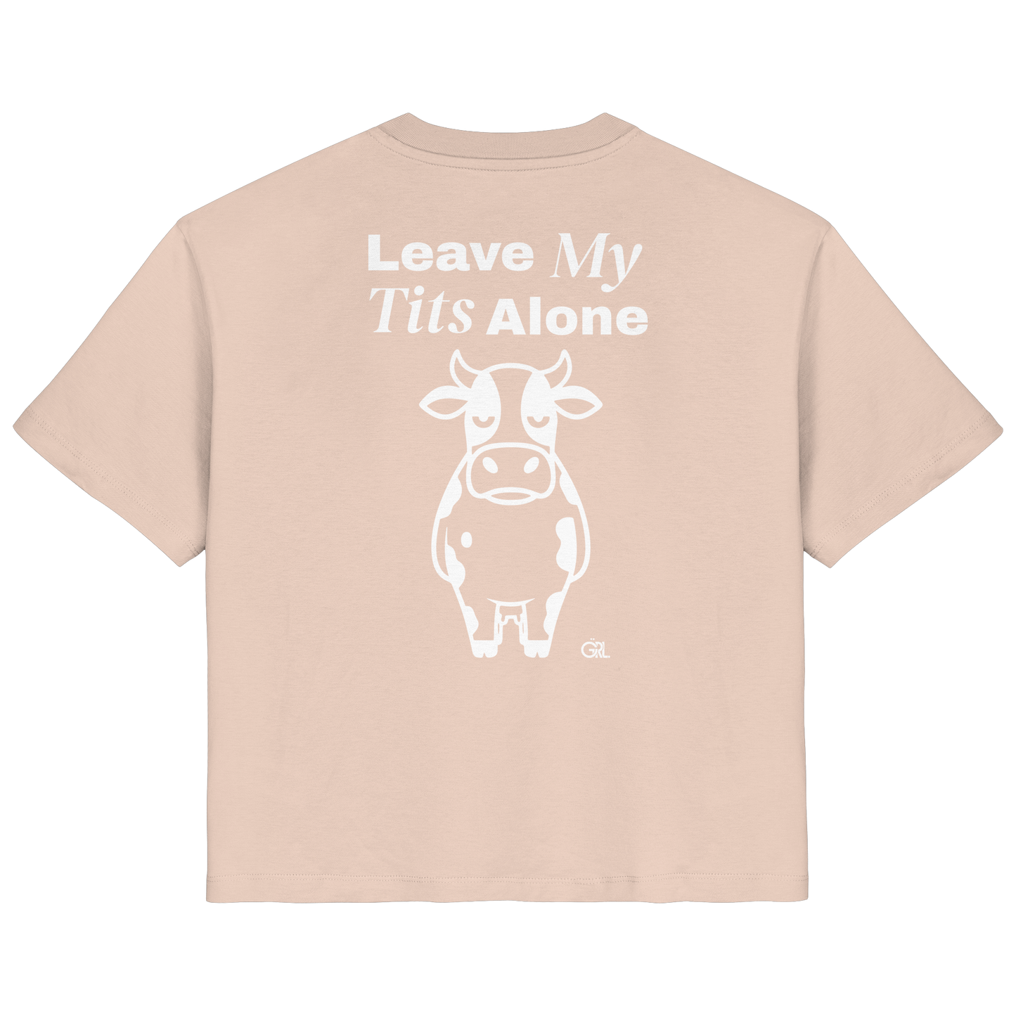 Angry Cow Rücken-Print – Fraiche Peche Fitted Shirt | GÖRL Feminist Statement Wear Berlin