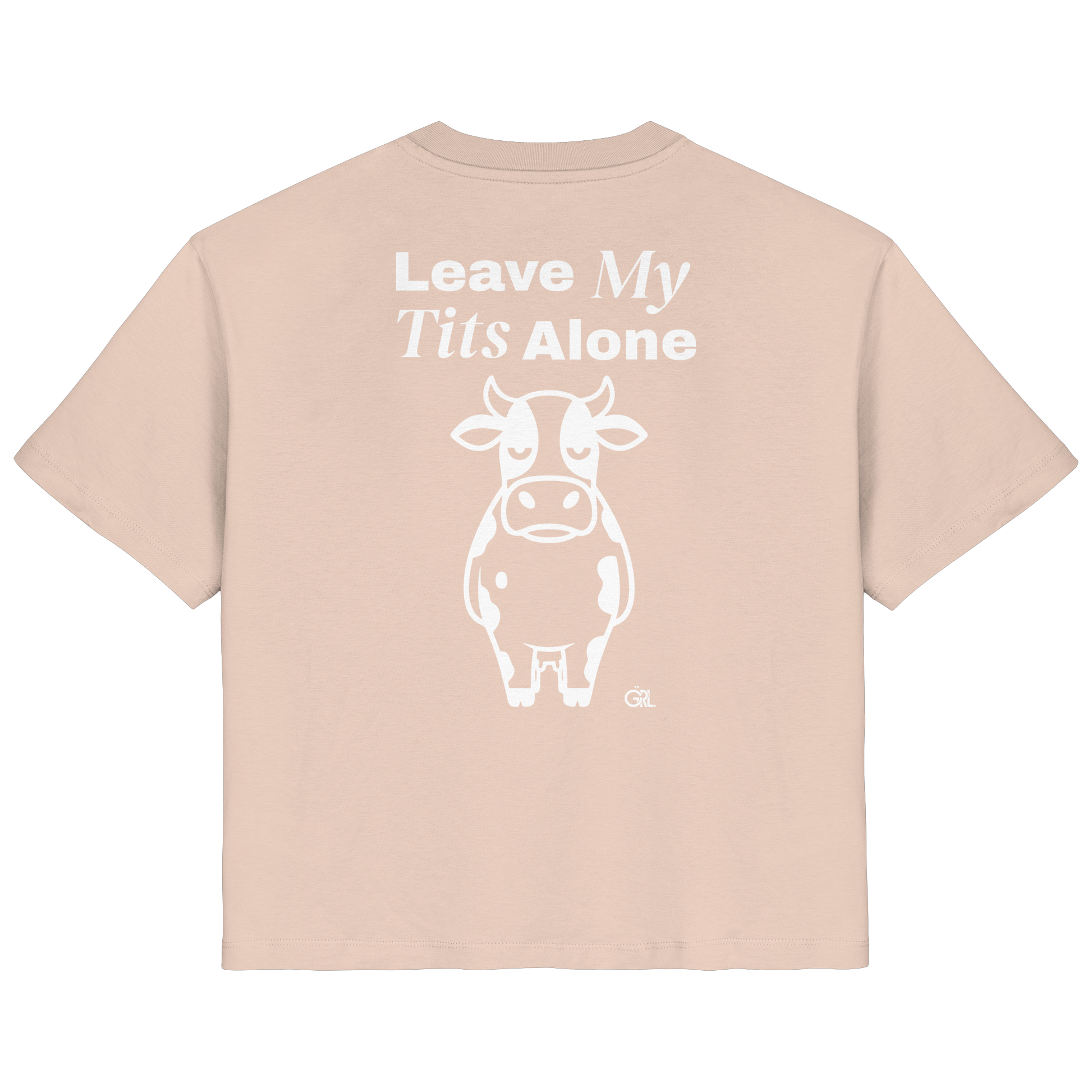 Angry Cow Rücken-Print – Fraiche Peche Fitted Shirt | GÖRL Feminist Statement Wear Berlin