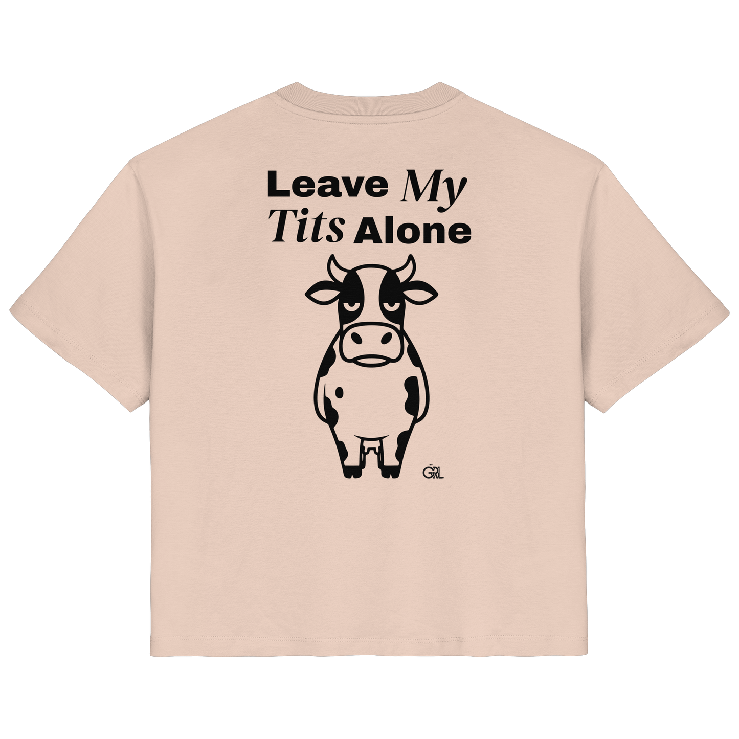Angry Cow Rücken-Print – Fraiche Peche Fitted Shirt | GÖRL Feminist Statement Wear Berlin