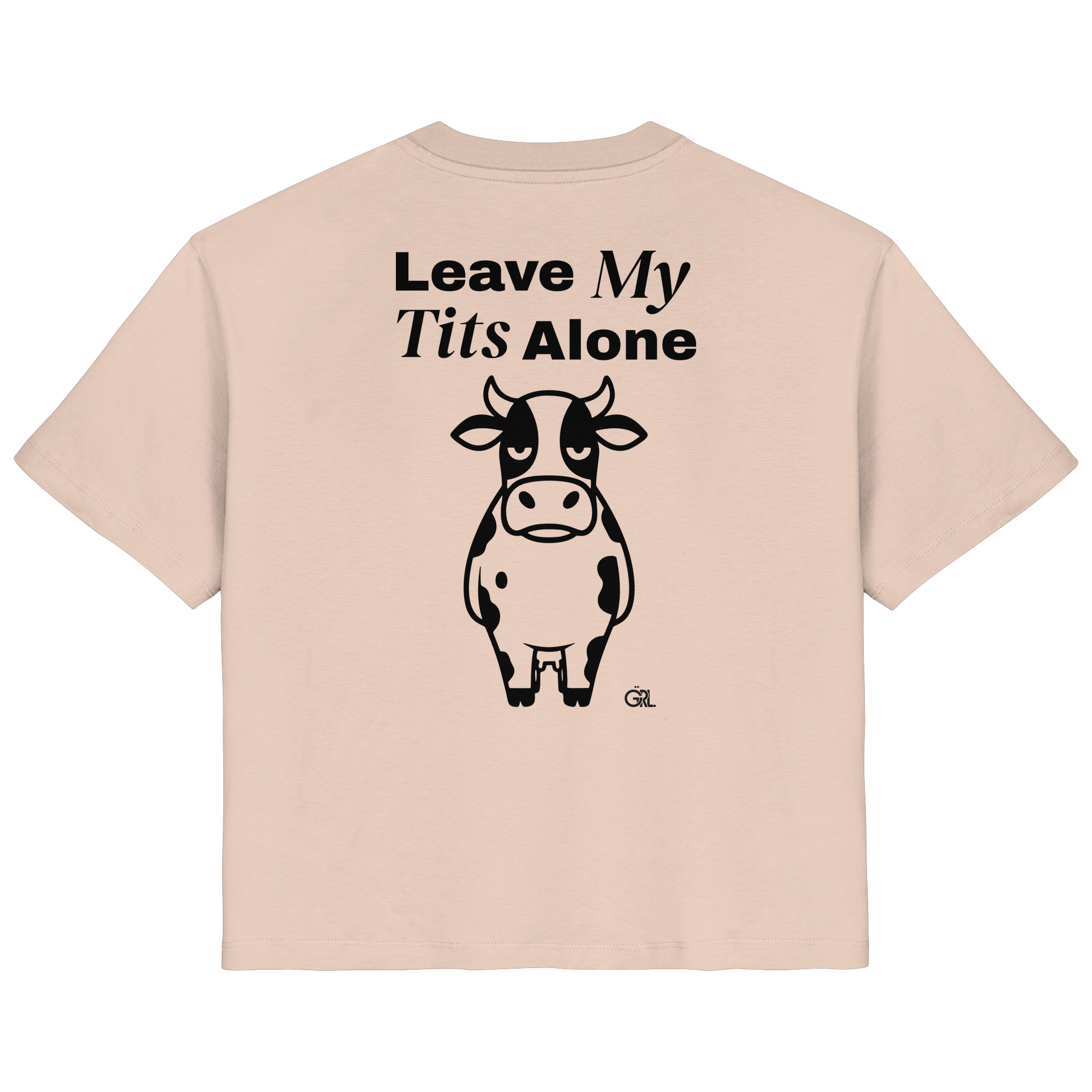Angry Cow Rücken-Print – Fraiche Peche Fitted Shirt | GÖRL Feminist Statement Wear Berlin