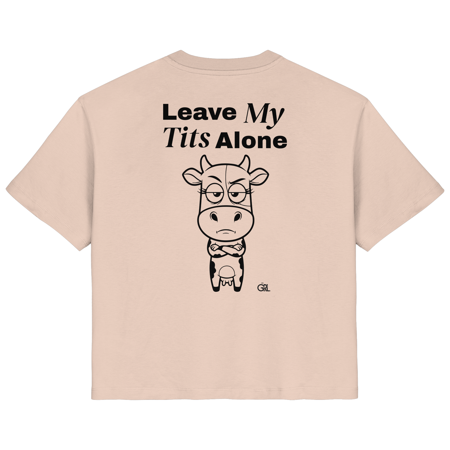 Annoyed Cow Rücken-Print – Fraiche Peche Fitted Shirt | GÖRL Feminist Statement Wear Berlin