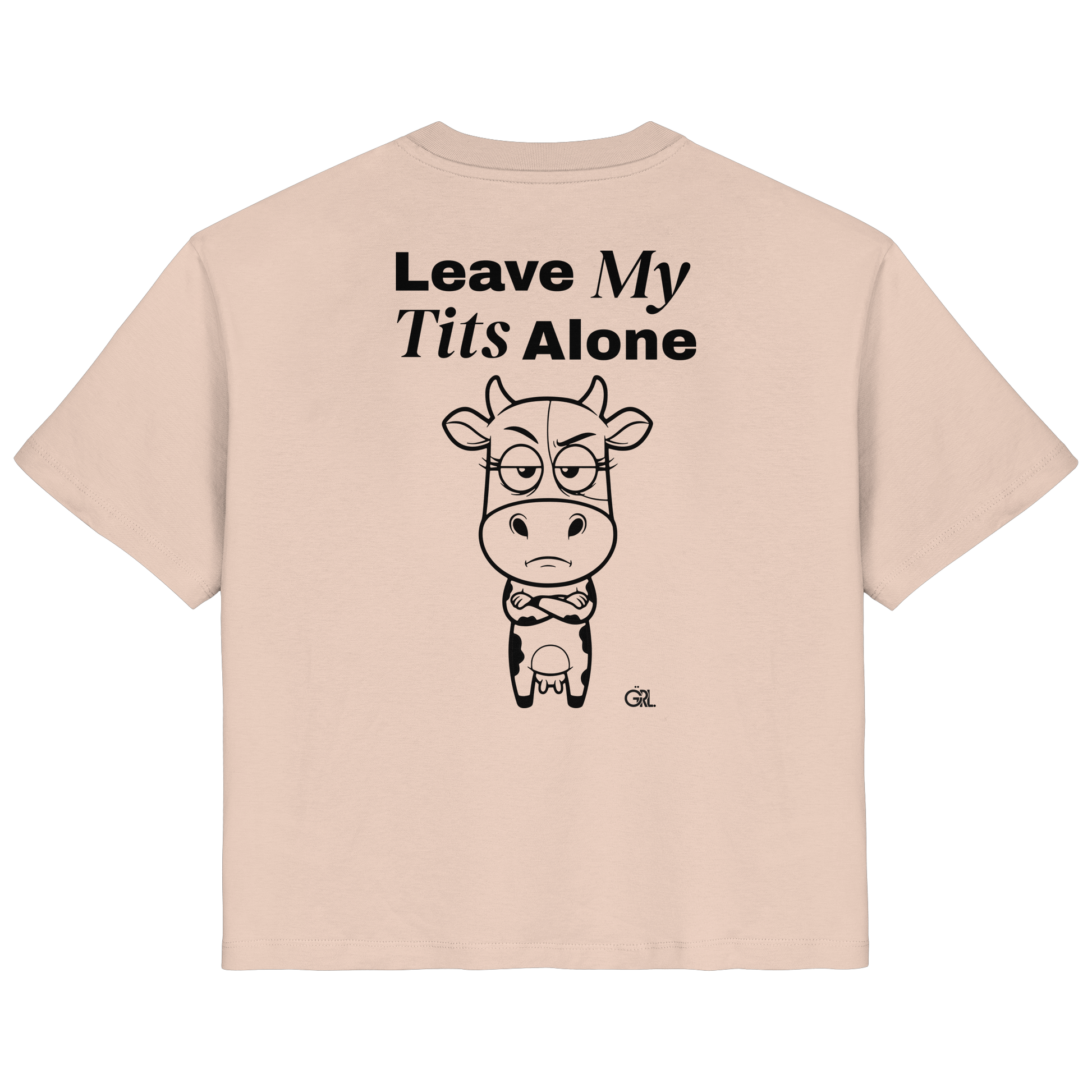 Annoyed Cow Rücken-Print – Fraiche Peche Fitted Shirt | GÖRL Feminist Statement Wear Berlin