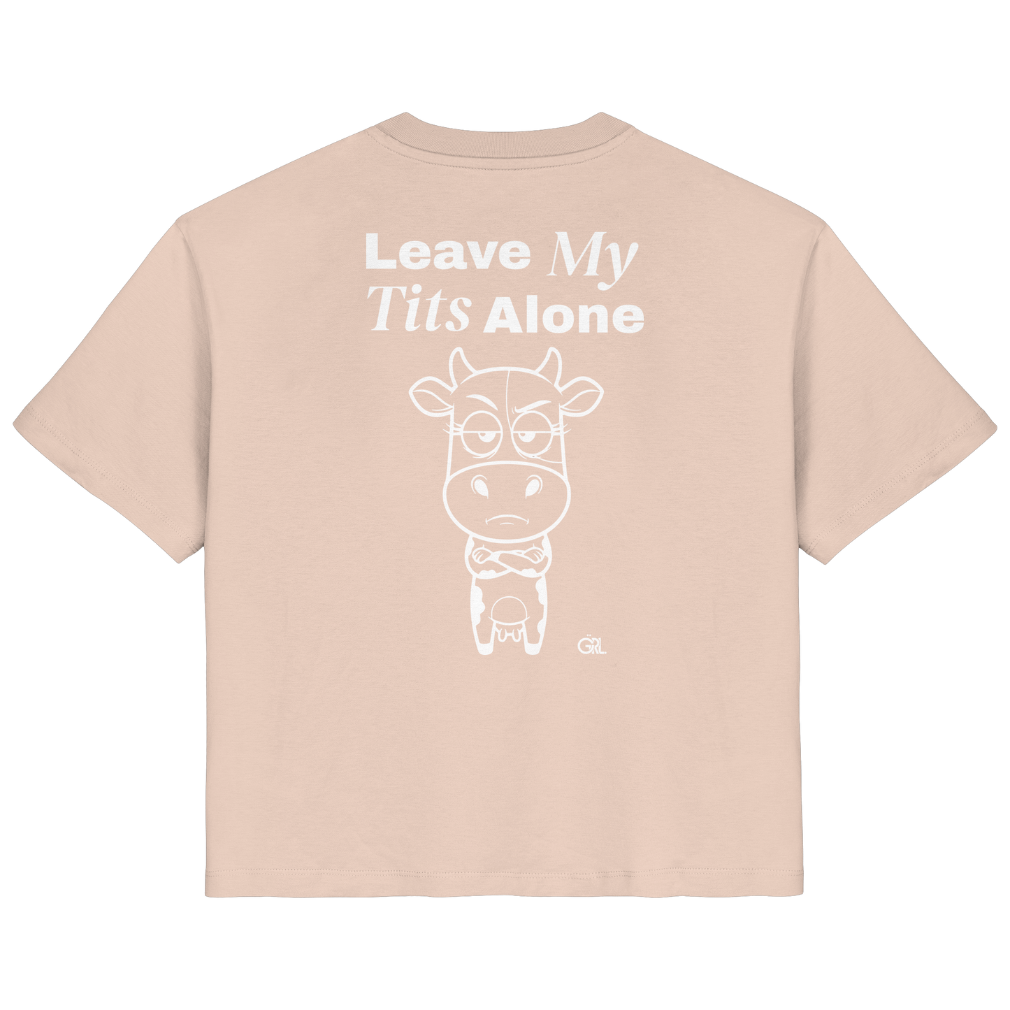 Annoyed Cow Rücken-Print – Fraiche Peche Fitted Shirt | GÖRL Feminist Statement Wear Berlin