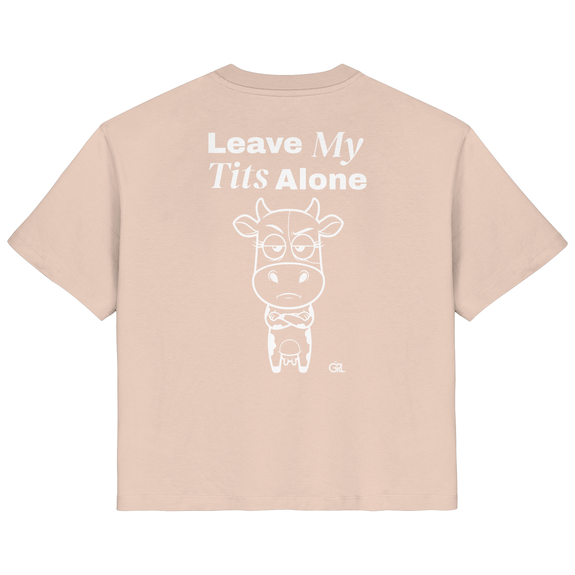 Annoyed Cow Rücken-Print – Fraiche Peche Fitted Shirt | GÖRL Feminist Statement Wear Berlin
