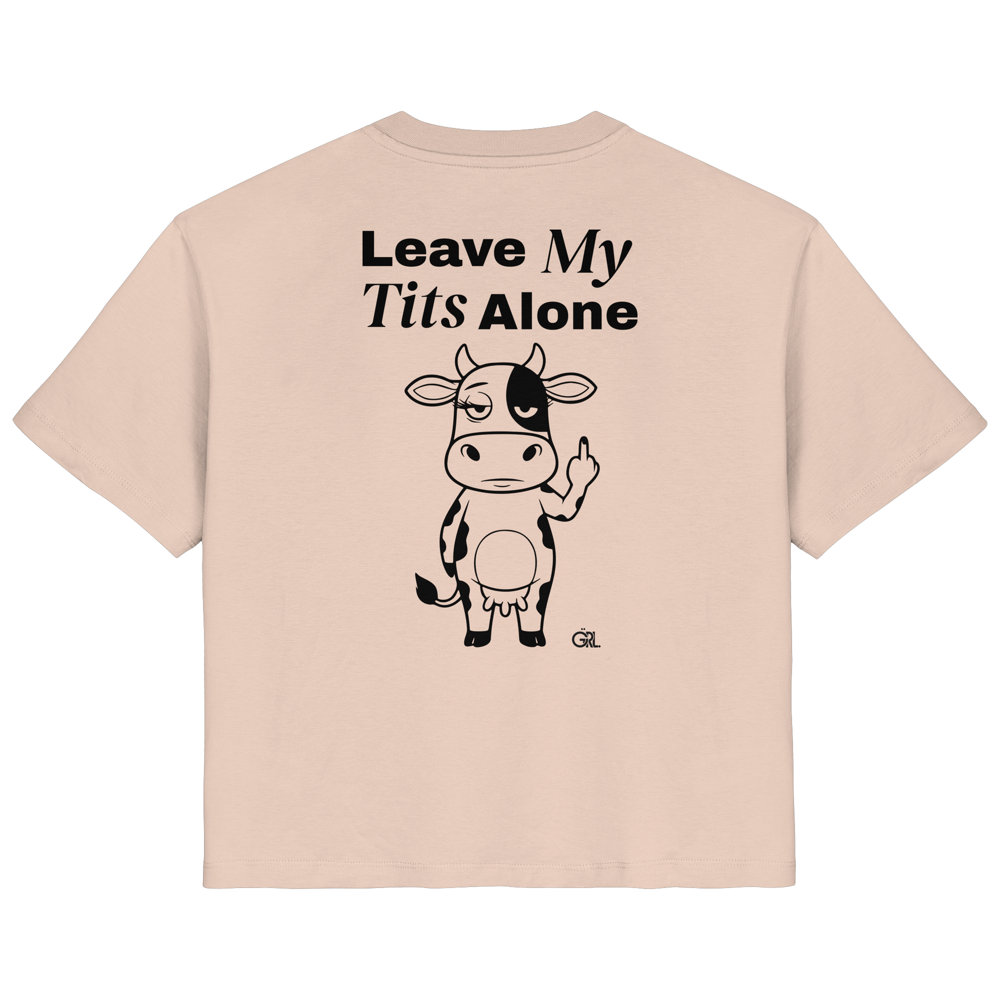 Finger Cow Rücken-Print – Fraiche Peche Fitted Shirt | GÖRL Feminist Statement Wear Berlin