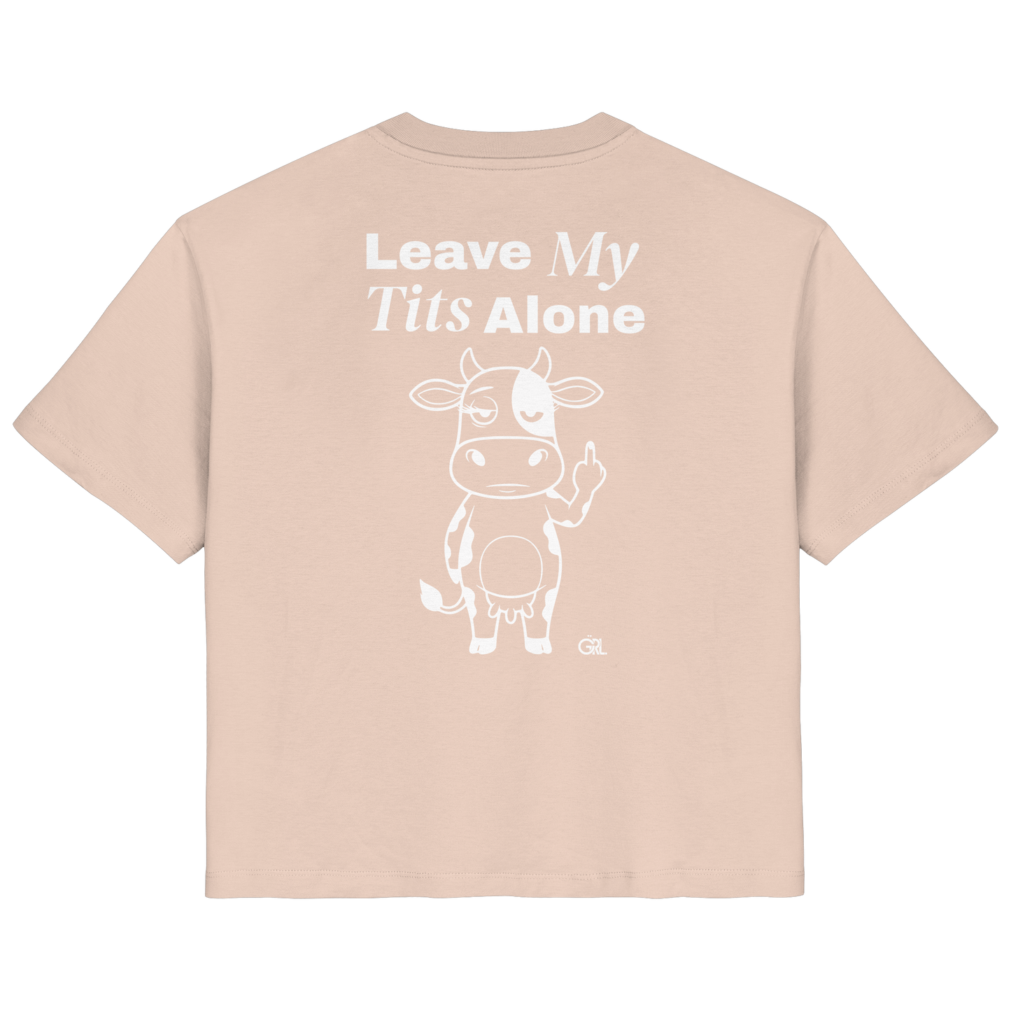Finger Cow Rücken-Print – Fraiche Peche Fitted Shirt | GÖRL Feminist Statement Wear Berlin