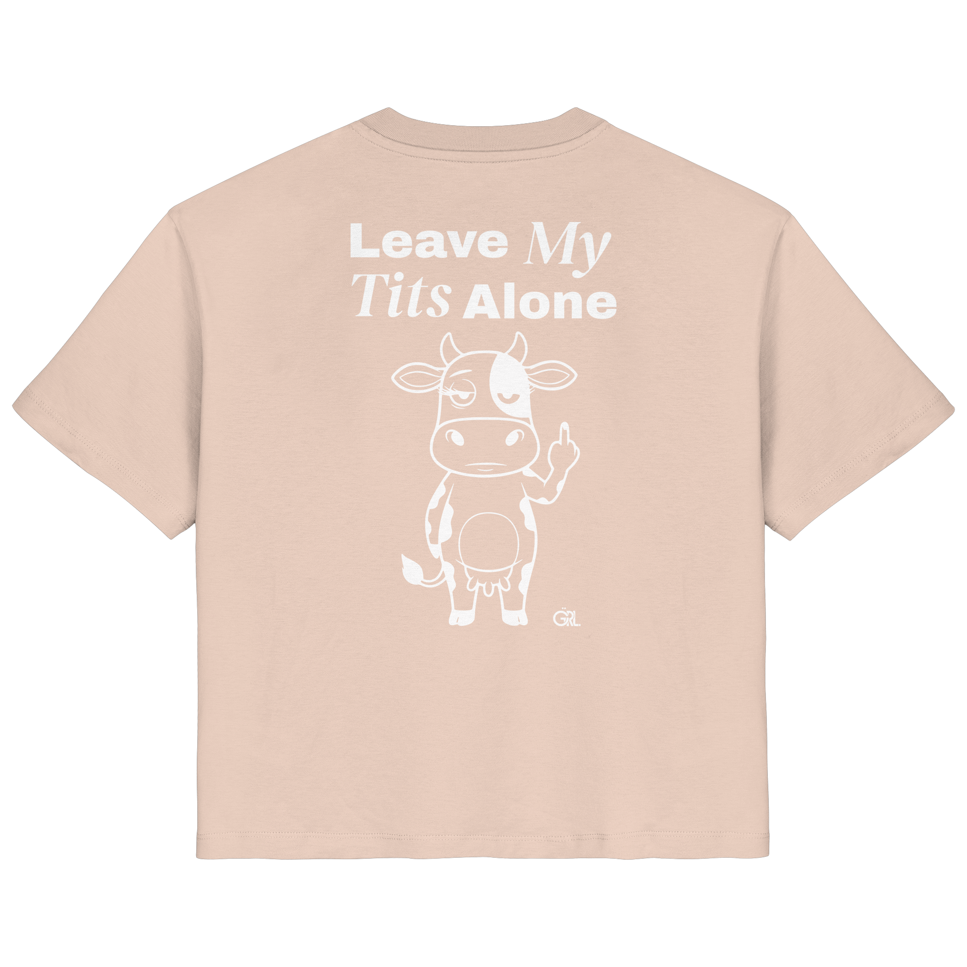 Finger Cow Rücken-Print – Fraiche Peche Fitted Shirt | GÖRL Feminist Statement Wear Berlin
