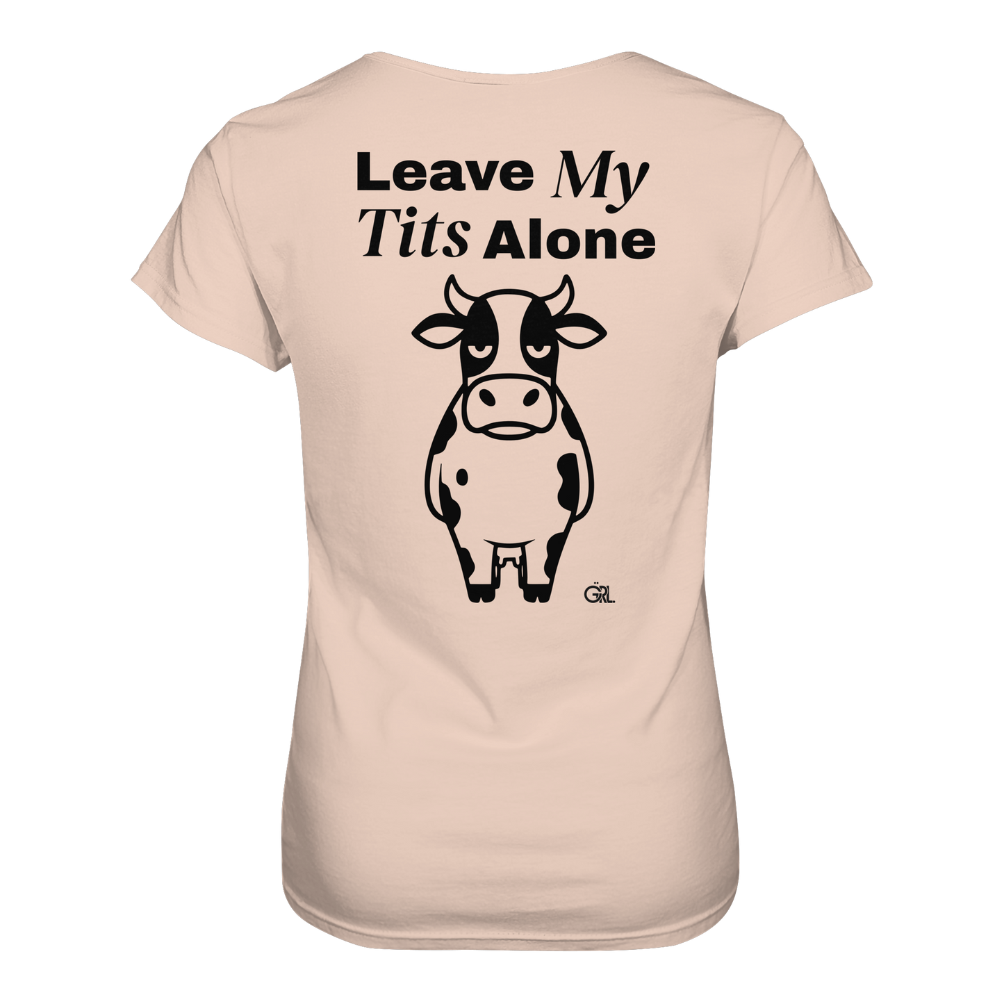 Angry Cow Rücken-Print – Fraiche Peche Fitted Shirt | GÖRL Feminist Statement Wear Berlin