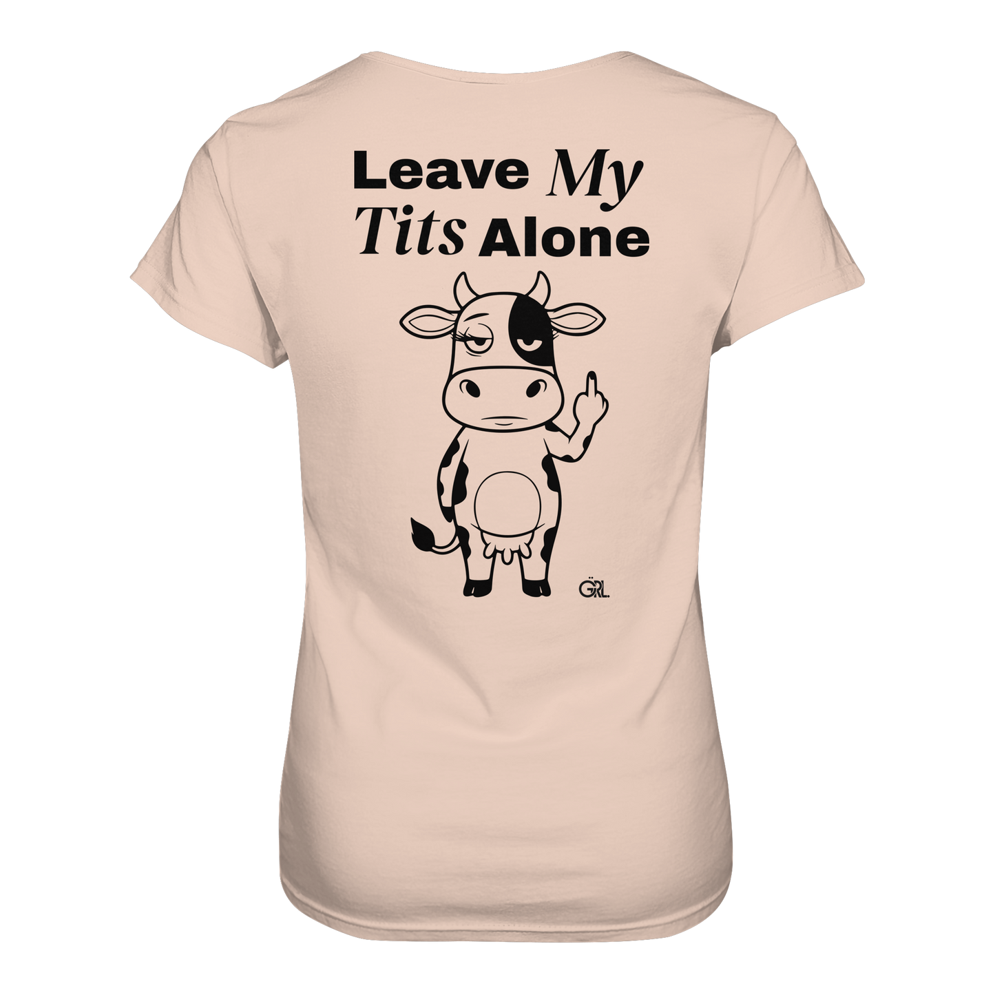 Finger Cow Rücken-Print – Fraiche Peche Fitted Shirt | GÖRL Feminist Statement Wear Berlin