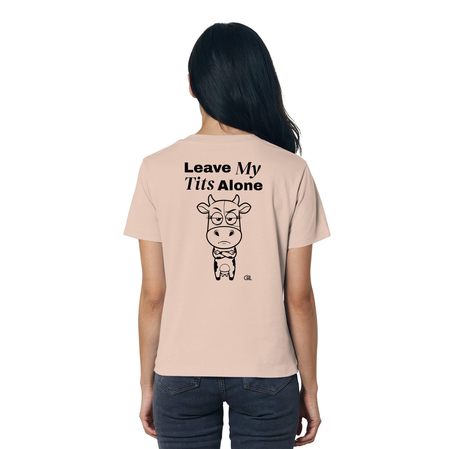 Annoyed Cow Rücken-Print – Fraiche Peche Fitted Shirt | GÖRL Feminist Statement Wear Berlin