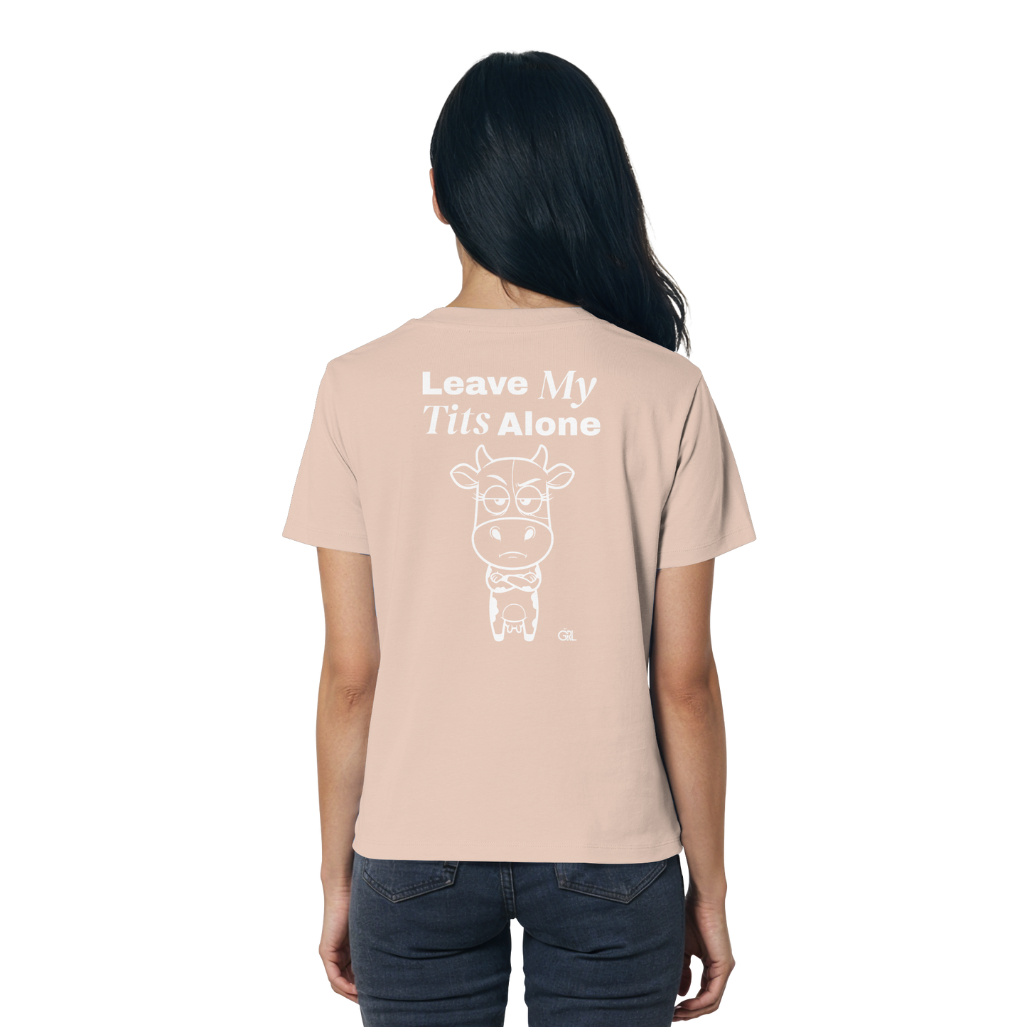 Annoyed Cow Rücken-Print – Fraiche Peche Fitted Shirt | GÖRL Feminist Statement Wear Berlin