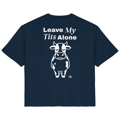 Angry Cow Rücken-Print – French Navy Fitted Shirt | GÖRL Feminist Statement Wear Berlin