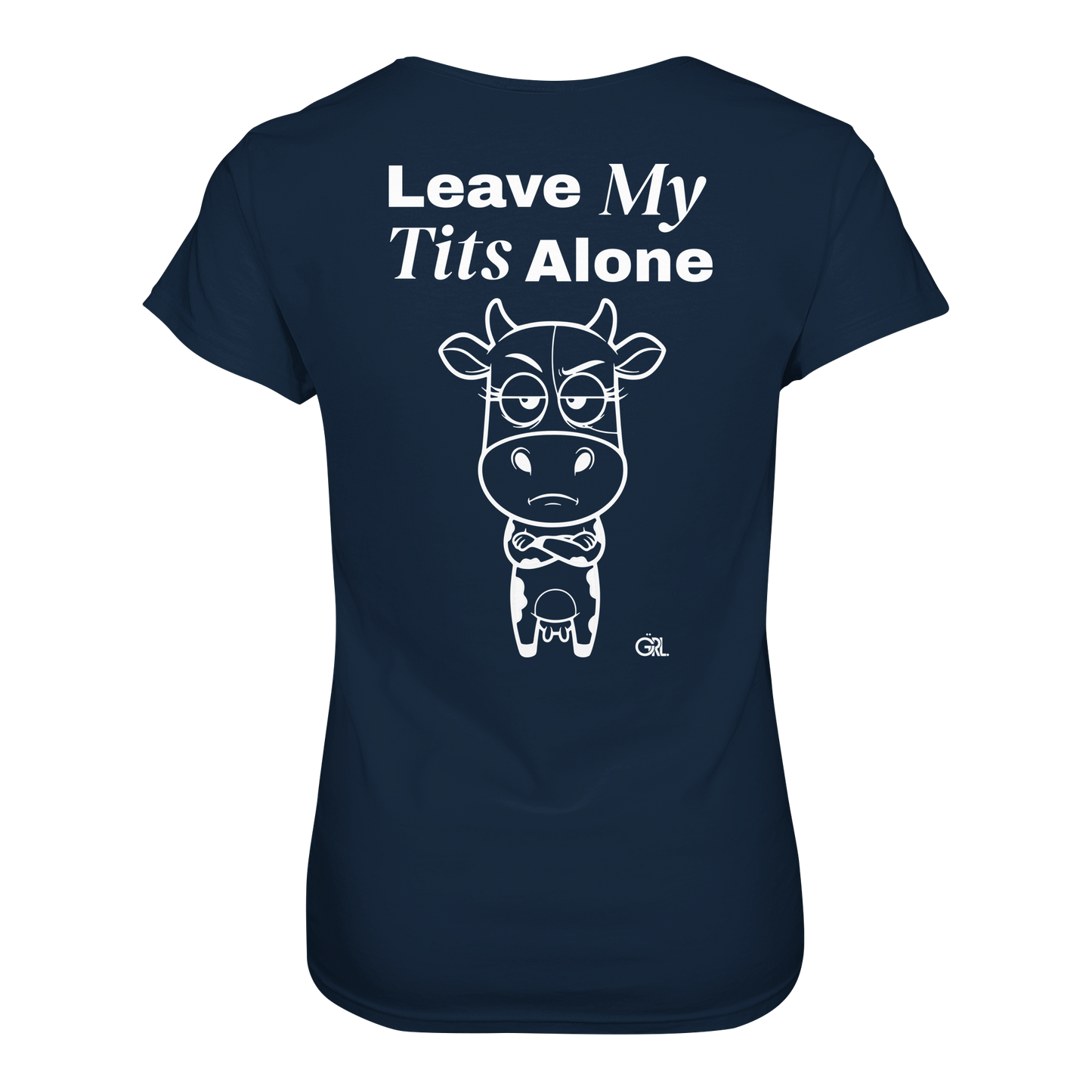 Annoyed Cow Rücken-Print – French Navy Fitted Shirt | GÖRL Feminist Statement Wear Berlin