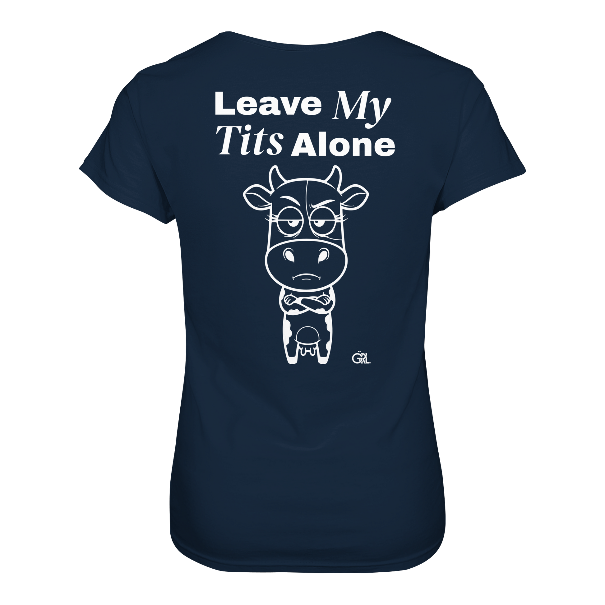Annoyed Cow Rücken-Print – French Navy Fitted Shirt | GÖRL Feminist Statement Wear Berlin