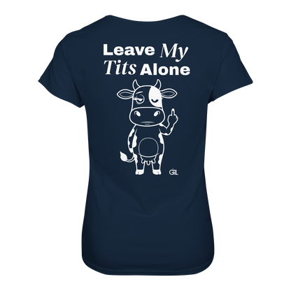 Finger Cow Rücken-Print – French Navy Fitted Shirt | GÖRL Feminist Statement Wear Berlin