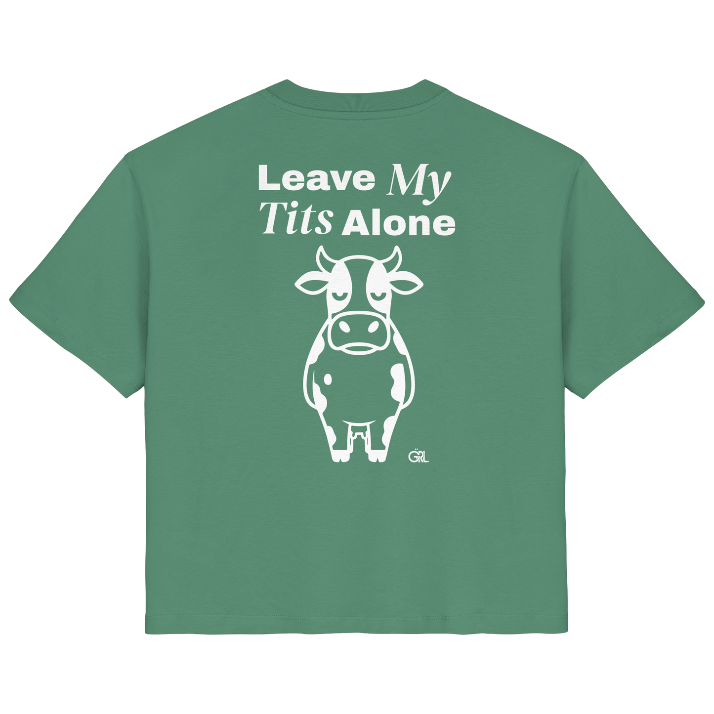 Angry Cow Rücken-Print – Green Bay Fitted Shirt | GÖRL Feminist Statement Wear Berlin