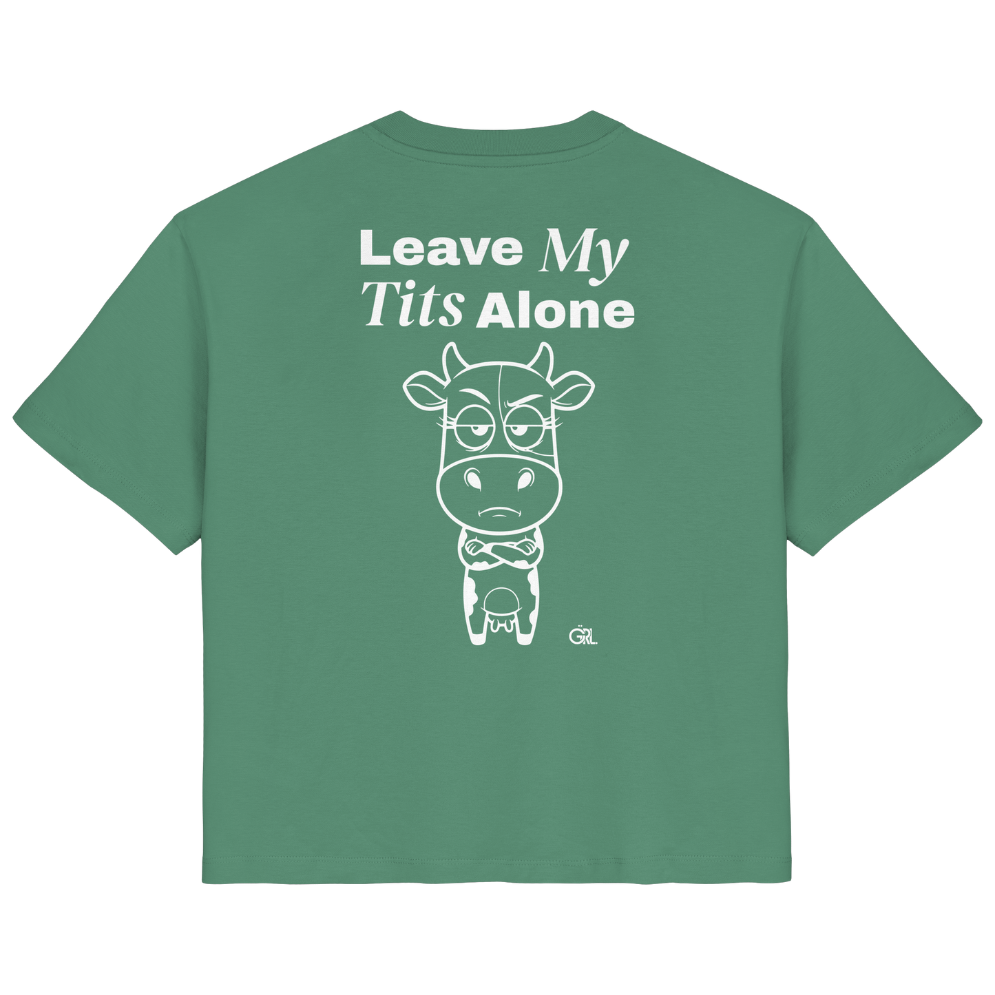 Annoyed Cow Rücken-Print – Green Bay Fitted Shirt | GÖRL Feminist Statement Wear Berlin