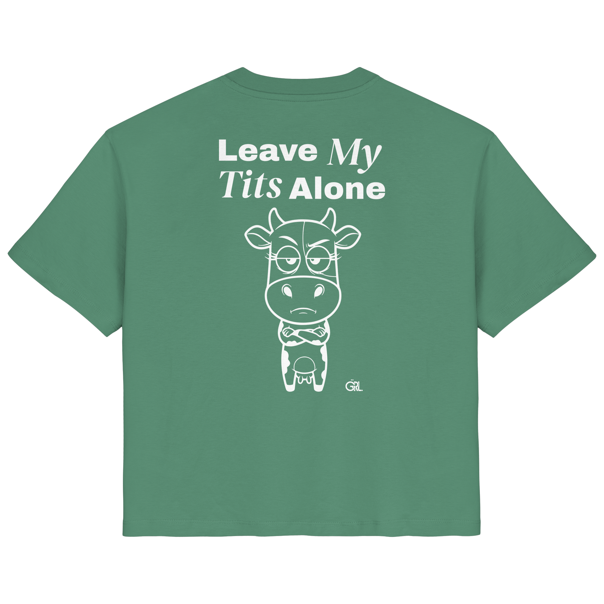 Annoyed Cow Rücken-Print – Green Bay Fitted Shirt | GÖRL Feminist Statement Wear Berlin