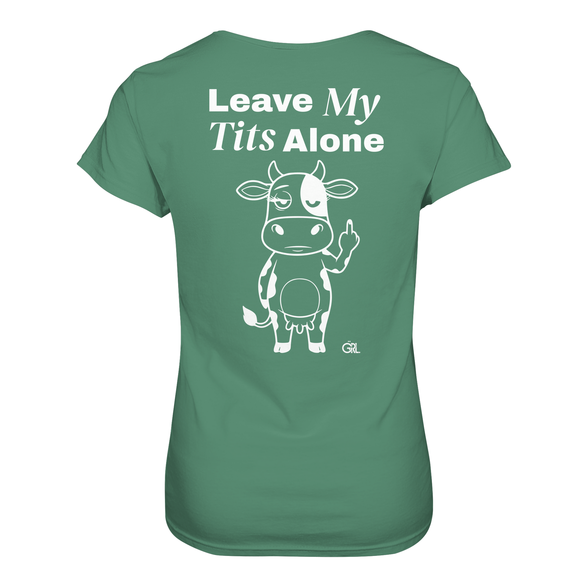Finger Cow Rücken-Print – Green Bay Fitted Shirt | GÖRL Feminist Statement Wear Berlin