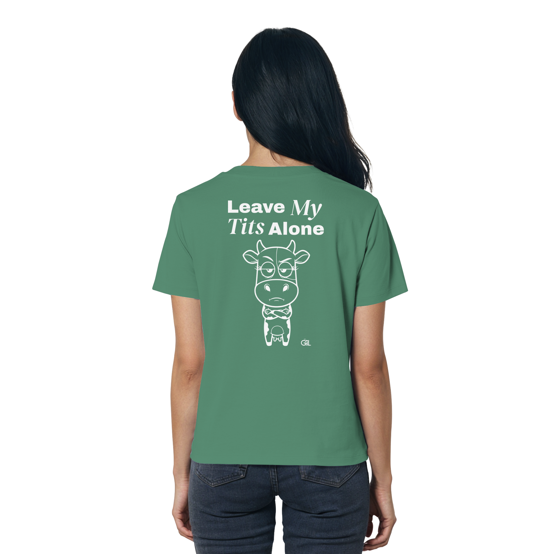 Annoyed Cow Rücken-Print – Green Bay Fitted Shirt | GÖRL Feminist Statement Wear Berlin
