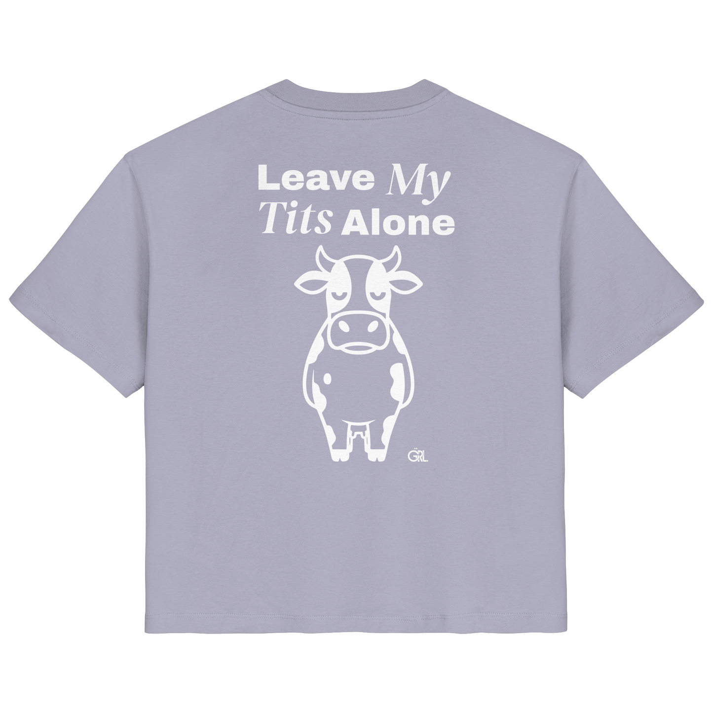 Angry Cow Rücken-Print – Lavender Fitted Shirt | GÖRL Feminist Statement Wear Berlin