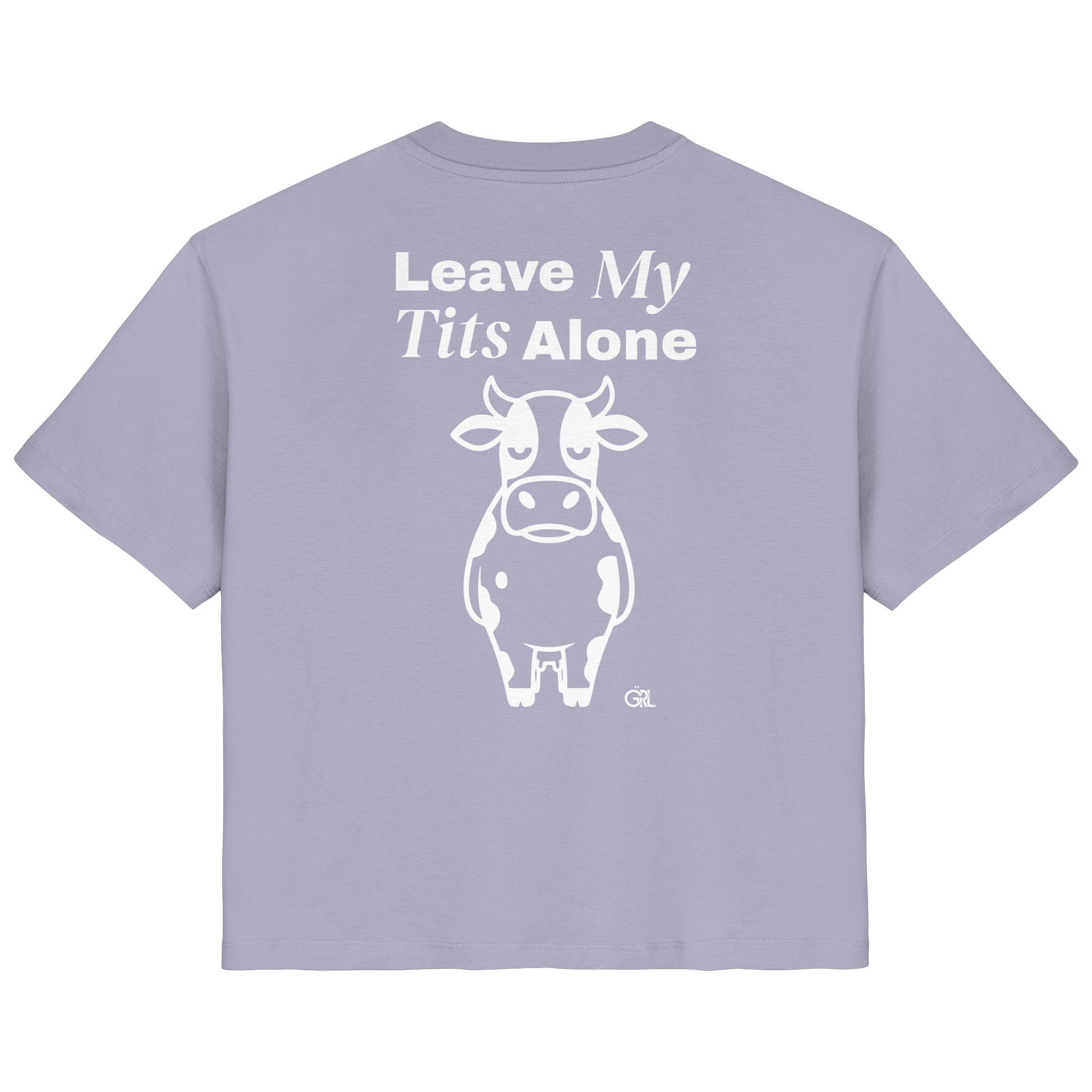 Angry Cow Rücken-Print – Lavender Fitted Shirt | GÖRL Feminist Statement Wear Berlin