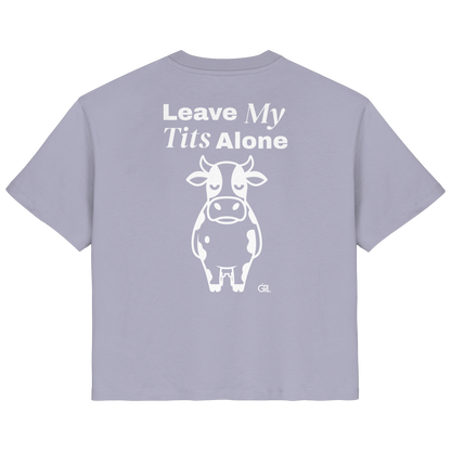 Angry Cow Rücken-Print – Lavender Fitted Shirt | GÖRL Feminist Statement Wear Berlin