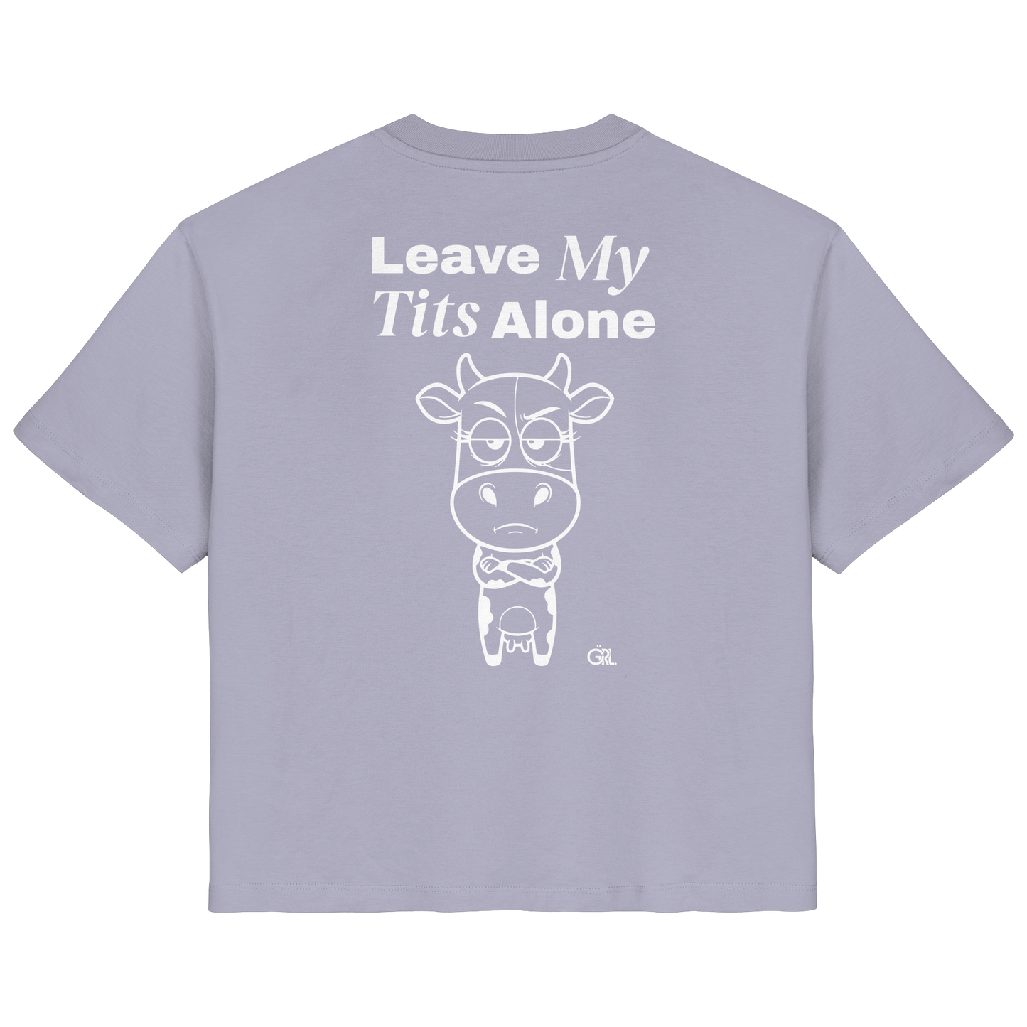 Annoyed Cow Rücken-Print – Lavender Fitted Shirt | GÖRL Feminist Statement Wear Berlin