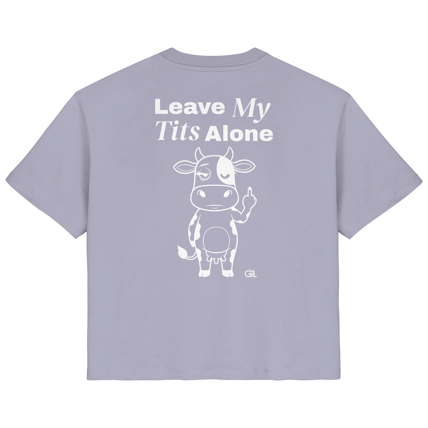 Finger Cow Rücken-Print – Lavender Fitted Shirt | GÖRL Feminist Statement Wear Berlin