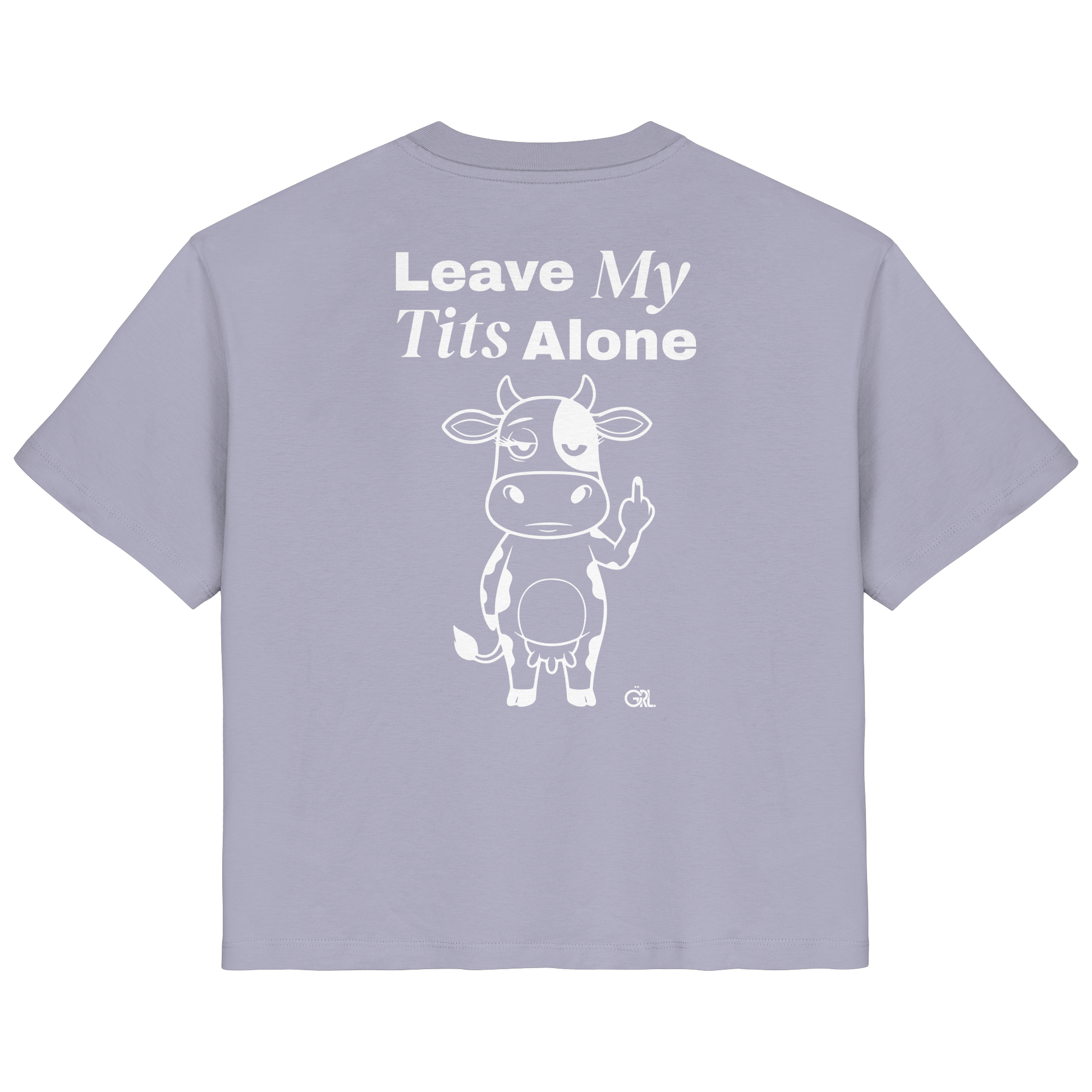 Finger Cow Rücken-Print – Lavender Fitted Shirt | GÖRL Feminist Statement Wear Berlin