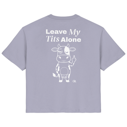 Finger Cow Rücken-Print – Lavender Fitted Shirt | GÖRL Feminist Statement Wear Berlin