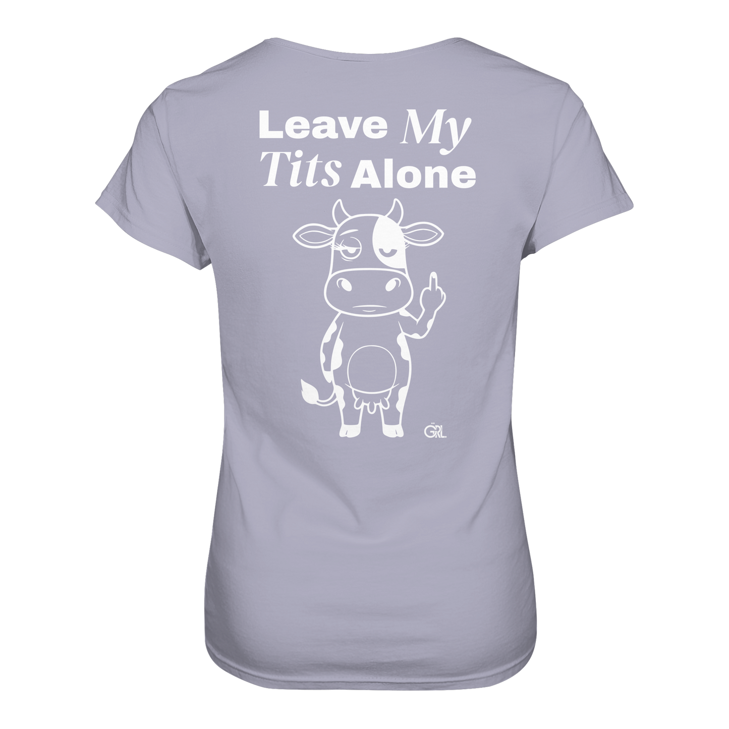 Finger Cow Rücken-Print – Lavender Fitted Shirt | GÖRL Feminist Statement Wear Berlin