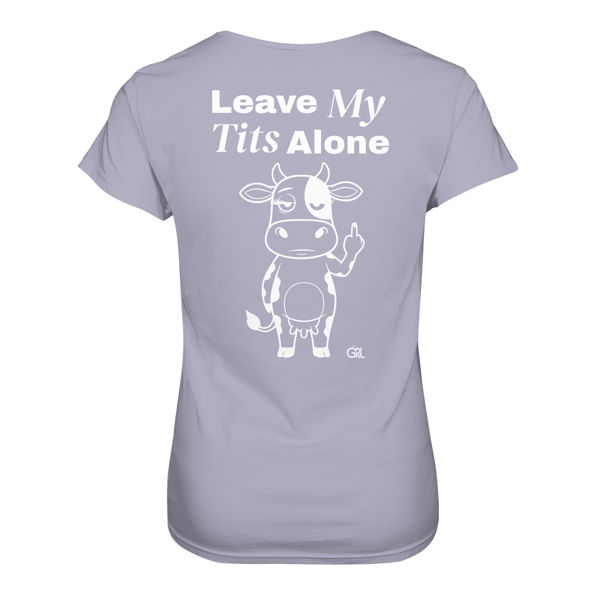 Finger Cow Rücken-Print – Lavender Fitted Shirt | GÖRL Feminist Statement Wear Berlin