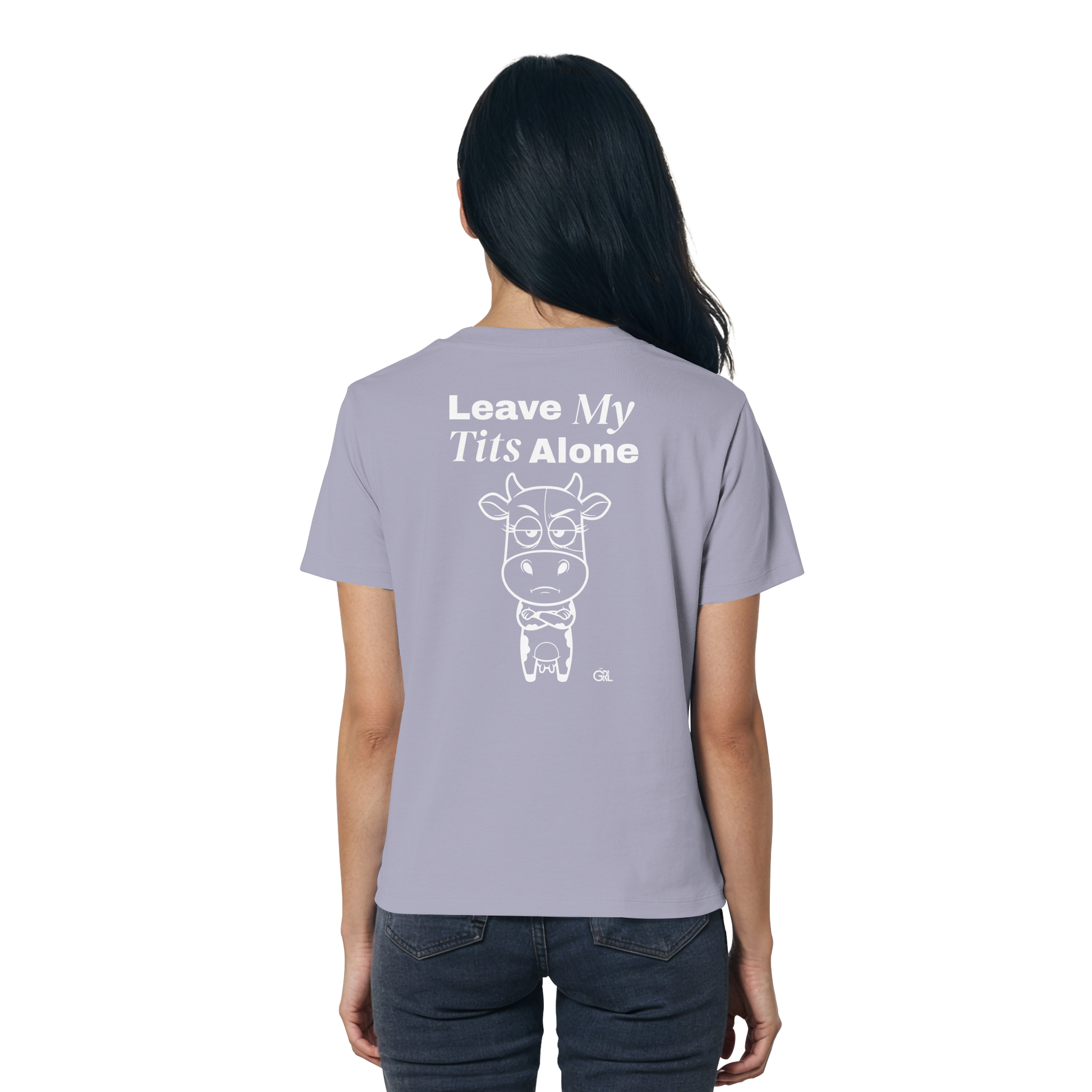 Annoyed Cow Rücken-Print – Lavender Fitted Shirt | GÖRL Feminist Statement Wear Berlin