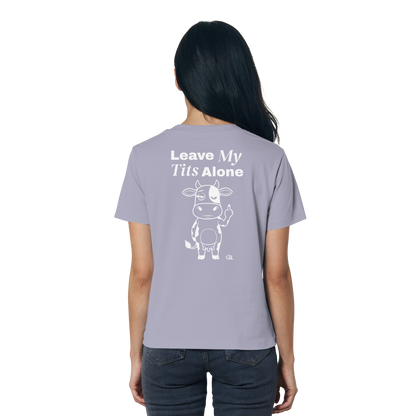 Finger Cow Rücken-Print – Lavender Fitted Shirt | GÖRL Feminist Statement Wear Berlin