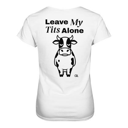 Angry Cow Rücken-Print – Weiss Fitted Shirt | GÖRL Feminist Statement Wear Berlin