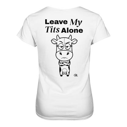Annoyed Cow Rücken-Print – Weiss Fitted Shirt | GÖRL Feminist Statement Wear Berlin