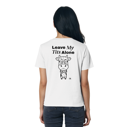 Annoyed Cow Rücken-Print – Weiss Fitted Shirt | GÖRL Feminist Statement Wear Berlin