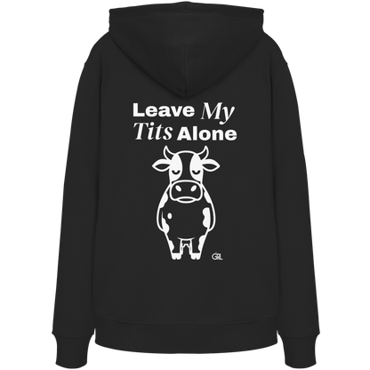 Angry Cow Rücken-Print – Schwarz Hoodie | GÖRL Feminist Statement Wear Berlin